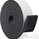 Yotache Foam Weather Stripping Adhesive 2" x3/8", Door Jamb Weather Seal Neoprene Window Foam Tape Outdoor Car Weather Stripping Roll, Total 6.5 Feet Long