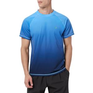 Men's Swim Shirts Rash Guard Short Sleeve UPF 50+ UV Sun Protection SPF Shirt Quick Dry Swimming Fishing Water Beach T Shirts (X-Large)