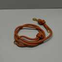 5FT No Pull Dog Leash for Medium Large Dogs - Rope Leash with Non Slip Handle & Metallic Golden-Toned Carabiner Clip (Orange) (3/8 Inch)