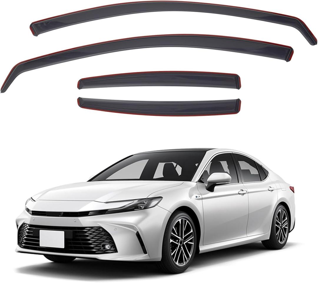 in-Channel Rain Guards for Toyota Camry 2025 2026 Side Windows Visors Vent Deflectors Shades 4Pcs LE SE XLE XSE
