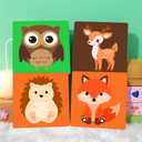 WPDISCZ 6 Pack Sewing Kit for Kids, Woodland Cartoon Animal Craft Sewing Kits, Sew Your Own Felt Animals Craft Kit Cartoon Doll Felt Sewing Crafts for Beginners