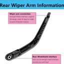 Rear Wiper Blade Arm Set Replacement for Chevrolet HHR 2006-2011 Back Glass Wipers, Factory OE Style Rear Windshield Wiper Arm & Wiper Blade 15807605