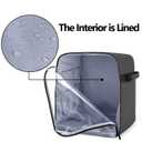 Luxja Dust Cover Compatible with 4.5-Quart and 5-Quart KitchenAid Mixers (with a Bottom Padding Pad), Dust Cover (Clear Front Panel) for Stand Mixers and Extra Accessories, Black (Patented Design)
