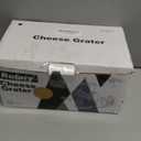 Cambom Rotary Cheese Grater Hand Crank Cheese Shredder for Fresh Cheese, Vegetable, Nuts,Non-slip Suction Base, Free Cleaning Brush Three Blades, Black