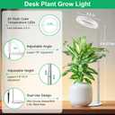 Aokrean Grow Lights for Indoor Plants, Full Spectrum Plant Lights for Indoor Growing, 9.8"-37.4" Height Adjustable Desk Grow Lamp with Auto Timer 6/12/16Hrs, 3 Optional Spectrums, 5 Brightness,2 Pack