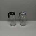 2 Pack Glass Pitchers with Lid, 64 oz Sun Tea Pitcher, Half Gallon Mason Jar Pitcher with Wide Mouth Airtight Lid for Ice Tea, Cold Brew Coffee, Fridge Water, Milk, Juices, Leak Proof Water Jug