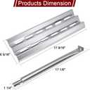 Hiorucet Grill Replacement Parts for Broil King 9561-54, 9562-14, 9563-14, 9565-54, 9571-44, 9576-44R, 9577-44, 9578-44, 9582-44, 9583-44, 9585-44, Heat Plates and Burners for Broil King Regal 490