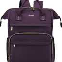 LOVEVOOK College Laptop Backpack, 15.6 Inch Travel Backpack for College, Waterproof Work Backpack Woman for Teacher Nurse Anti-theft Travel Back Pack, Gifts for Women,Dark Purple