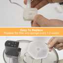 2 x Pet Water Fountain Filters Replacement for 152oz/4.5L Wireless Cat and dog Water Fountain PTM-643, 9+9 Packs Packs Replacement Filters Sponges Sets