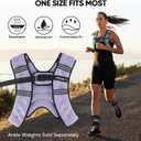 APEXUP 2.3 kg Weighted Vest for Men and Women, Training Equipment for Strength Training, Running (Pastel Purple)