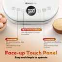 Moongiantgo 5L Dough Maker with Ferment Function, 200W Dough Kneading Machine with 304 Stainless Steel Bowl, Low Noise Operation, Microcomputer Timing, Touch Panel (White)