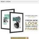 MCS Studio Gallery Photo Frame Woodgrain, 16x20 Matted to 11x14