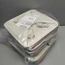 Cube Storage Bins, 6 Pack 11x11 inch with Cotton Handles for Closet, Shelves, Clothes, Towel (White/Pink)