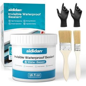 Invisible Waterproof Sealant, Water- Based, Clear Waterproof Coating, Transparent Glue Anti-Leakage Agent for roof & Walls, Indoor and Outdoor Liquid Paint Adhesive (16 floz)