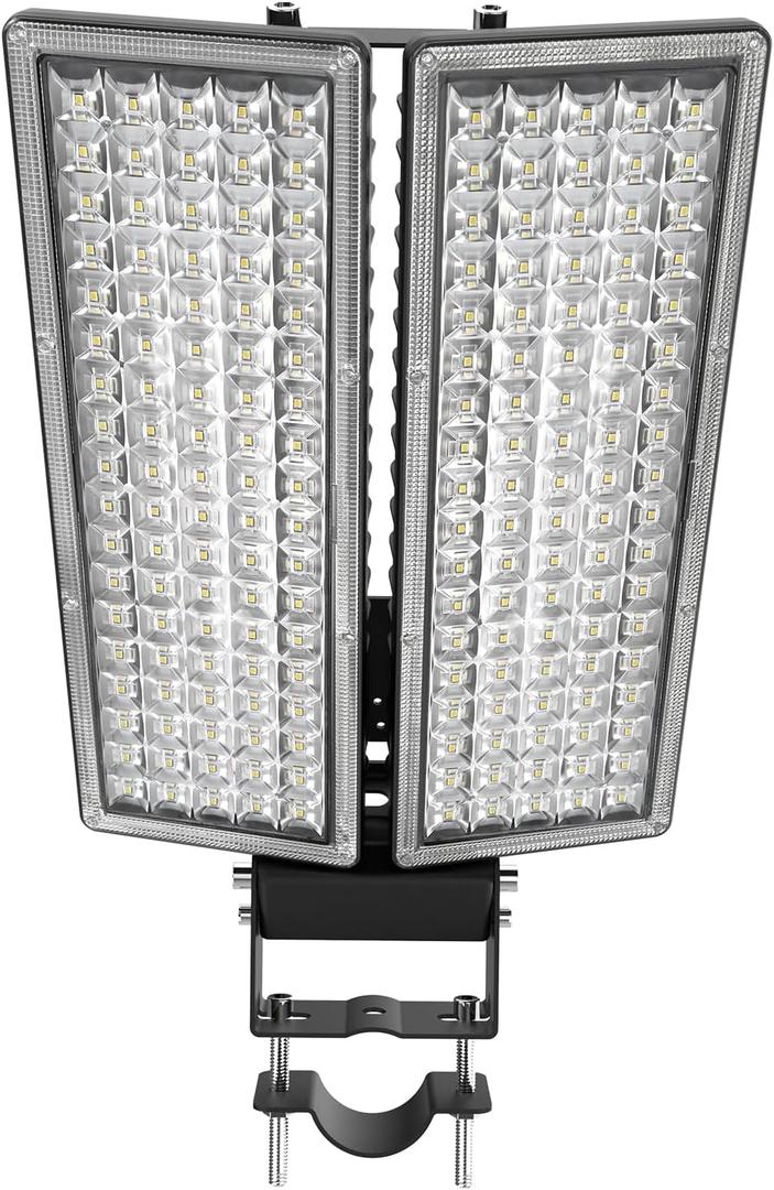 LED Stadium Lights 200W 28000LM LED Flood Light Outdoor, 6500K Super Bright Parking Lot Light Street Security Lighting, Adjustable Angle Field Lights IP67 Waterproof for Yard, Roadways