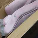 HOMCOM 6 Point Vibrating Massage Office Chair with Heat, Velvet High Back Executive Office Chair with Reclining Backrest, Padded Armrests and Remote, Pink