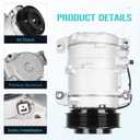 Air Conditioning AC Compressor with A/C Clutch Fit for Honda Element 2.4 2.4L 2003 2004 2005 2006 2007 2008 2009 2010 2011, CO 10739C, 38810PZDA00, 639319, 4711004
