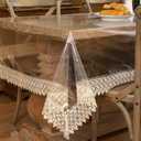 Walrus Clear Vinyl Tablecloth Protector Waterproof/Oil-Proof Plastic Square Transparent Sheet Table Cover (54X54 Inch)
