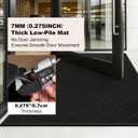 5' x 8' Indoor Outdoor Door Mat,Heavy Duty Commercial Grade Entrance Rug with PVC Non-Slip Backing, Durable Welcome Mat for Front/Back Door,Entryway,Low Profile Design with Mud Scraping Grooves(Black)