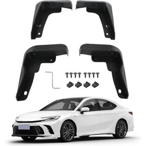 KAHCOP Mud Flaps Splash Guards Front & Rear 4 Piece Kit for 2025 Toyota Camry Hybrid SE/ XSE XV80, Durable ABS Mudguards