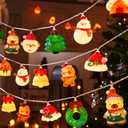 LOLStar Christmas String Lights Decorations, 9.8FT 20 LED Christmas Fairy Lights, Battery Operated (Not Included) with Timer Function and 8 Flashing Modes, Cute Window Lights 2025 Home Indoor Decor