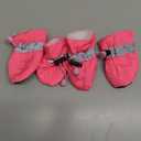 YAODHAOD Dog Shoes for Winter, Dog Boots & Paw Protectors, Fleece Warm Snow Booties for Puppy with Reflective Strip Anti-Slip Rubber Sole for Small Medium Size Dogs,Size 5: 1.9"x1.5" (L*W),Pink