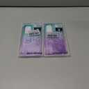 2 x for Samsung Galaxy A56 5G Case with Tempered Glass Screen Protector Glitter Bling Floating TPU Bumper Cushion Corners Protection Case - Purple