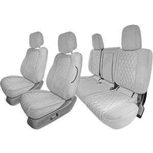 FH Group Custom Fit Car Seat Covers Specifically Made for 2022-2026 Nissan Frontier, Full Set Solid Gray Ultraflex Neoprene Waterproof Automotive Seat Covers for Pickup Truck, Nissan Accessories