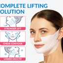 Stylia MaxiLift V-Line Lifting Collagen Face Mask - Double Chin Strap - Jawline Shaper - Neck Firming and Tightening Mask with Hyaluronic Acid & Aloe Vera - Chin Strap for Sleeping (5PC)