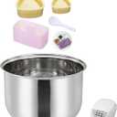 Rice Cooker 5.5 Cup Inner Pot Replacement for Tiger JBV-A10U Inner Pot, 304 Stainless Steel Durable Inner Bowl, Even Heating for Perfect Rice, Easy to Clean (Pots & 3Pcs Onigiri Mold Set)