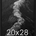 20x28 Picture Frame, Black 20 x 28 Poster Frame for Horizontal or Vertical Wall Mounting, 1 Pack