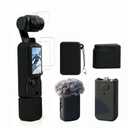Frevyve Case for DJI Osmo Pocket 3/Xtra Muse Camera, Soft Silicone Protective Case, Slim Fit Skin with mic Cover and Screen Protector Accessories for Osmo Pocket 3/Xtra Muse,Anti-Scratch (Black)