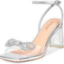 ISNOM Clear Rhinestone Heels for Women, Comfortable and Sassy, Suitable for All Occasions 7