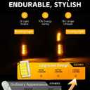 2 PCS LED Side Mirror Marker Lights for Fo-rd 2003-2007 F250 F350 F450 F550 Super Duty / 2000-2005 Excursion, LED Sequential Side Mirror Turn Signal Lamp Assembly, Amber Lens