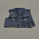 Girl's Denim Jacket Vest Collar Neck Button Front Sleeveless Jean Jacket Outerwear with Pockets Summer Jacket 10Y