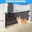 14" H Short Dog Gate Pet Gates Puppy Gate 59" Wide Step Over Pet Fence, Mesh Retractable Indoor Outdoor Expands Up to 59 Inches Small Dog Gates for Doorways Stairs