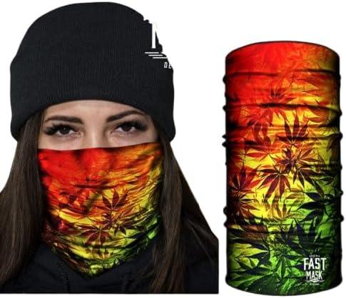 7 x Tubular Face Mask, Breathable Fabric, Tubular Bandana 100% Polyester Microfiber Face Protection with SPF 40 for Men and Women - (Welcome to the Hi Life Neck Gaiter)