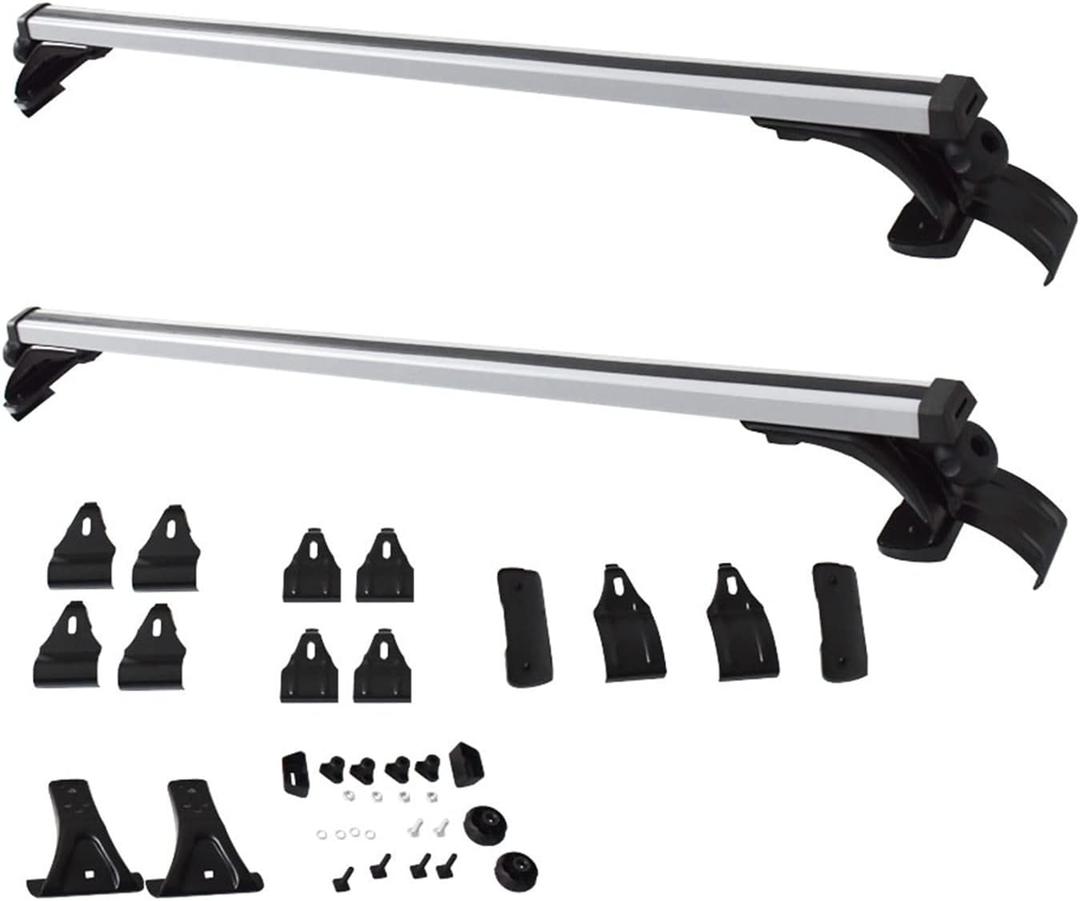48 inch Car Top Roof Cross Bar 330LB Universal Luggage Cargo Carrier Rack Aluminum