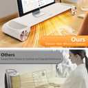 Desk Space Heater 330w,2 In 1 Desk Top Heater & Monitor Stand With Charging Port & Storage Space, Hand Warmer For Desk Office Room Indoor- White