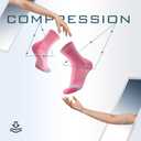 BRISIRA Coolmax Bamboo Viscose Running Compression Quarter Socks Women Moisture Wicking Anti Blister Athletic Ankle Cushion (L)