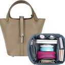 SMART DK Purse Organizer Insert for Handbags,Felt Bag Organizers Fit Picotin 18/22/26 Bags (Dusty Blue, P22)