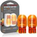 ALKOREY-T20 W21/5W 7443 Turn Signal Bulbs,2100K Amber 12V 21/5W Automotive Light Bulb,Car Mini Lamps,Ideal for Parking,2 Pack