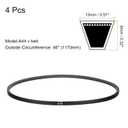uxcell 4pcs A44 or 4L460 Classic Wrapped Rubber V-Belt, 44"(1120mm) Inside Circumference, A Profile V Belt