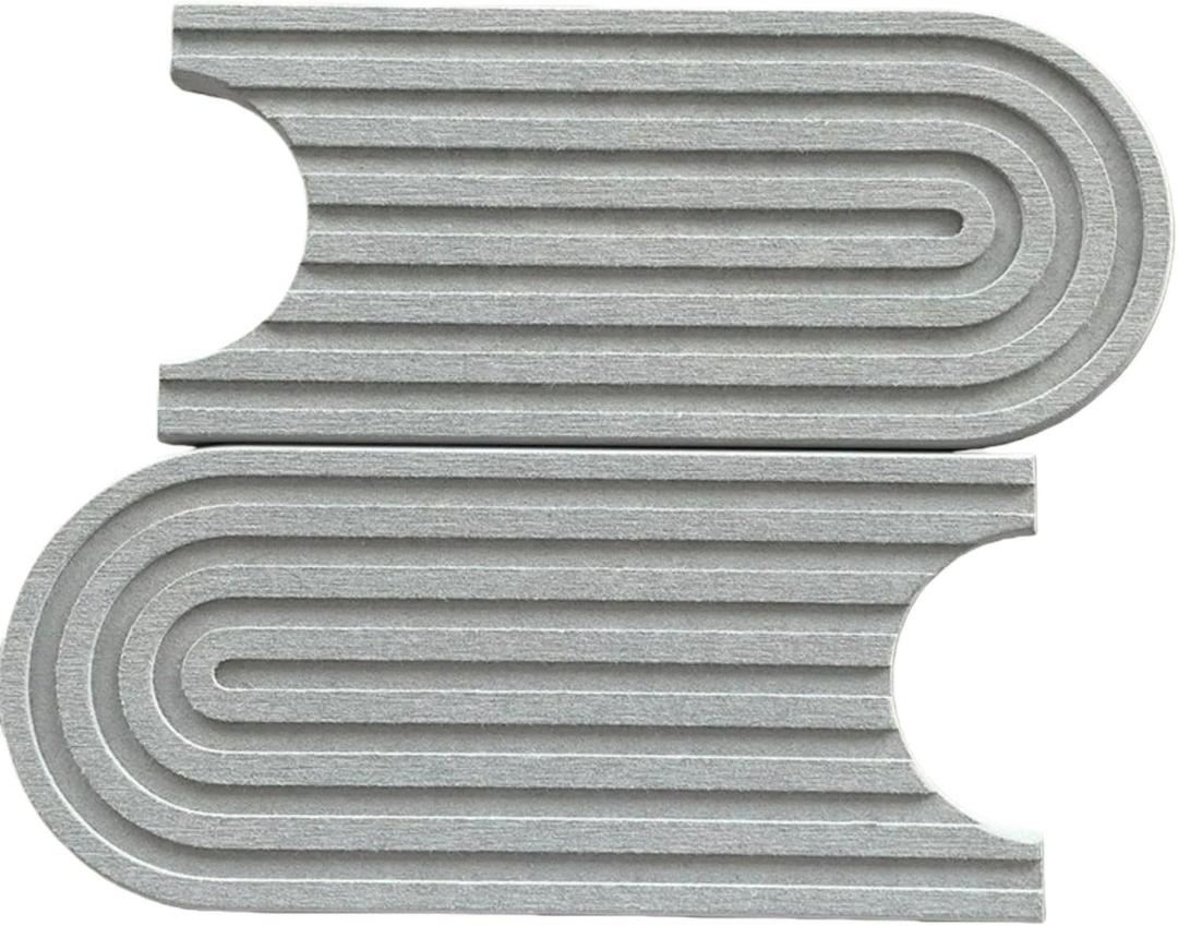 Diatomite Faucet Mat Splash Guard 17.7"x3.9" Quick Dry Absorbent Pad for Kitchen Bathroom Sink Countertop, Keeps Dry & Clean, White Grey U-Shape Options (Medium Grey)