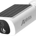 ANRAN 2K Solar Security Cameras Wireless Outdoor/Indoor, Integrated Solar Panel, Battery Camera, Color Night Vision, Spotlight Camera, 2-Way Talk, PIR Motion Detection, Alerts, Work with Alexa, C3