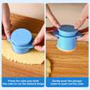 2 x Circle and Heart Cake Pop Cutter and Pusher, 3D Printed Cake Pop Molds Shapes Press Set, Baking Tools for Home Baking, Birthday Parties, Wedding Desserts