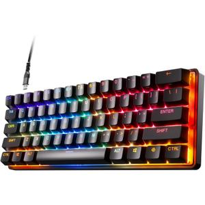 SteelSeries Apex Pro Mini HyperMagnetic Gaming Keyboard  Adjustable Actuation  Compact 60% Form Factor  RGB  PBT Keycaps  USB-C