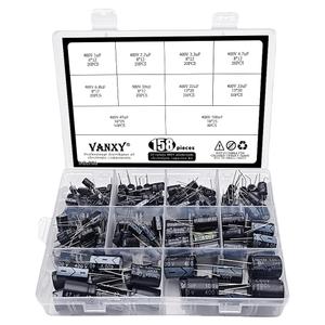 400V 10Values Electrolytic Capacitor Assortment 158pcs Kit 1uF to 100uF Aluminum Capacitors 1uF 2.2uF 3.3uF 4.7uF 6.8uF 10uF 22uF 33uF 47uF 100uF