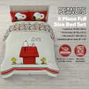 Peanuts Charlie Brown & Snoopy Classic Pals Super Soft Comforter and Sheet Set, 5 Piece Full Size, (Officially Licensed Product) Franco Collectibles