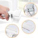 Heavy-Duty Spring Clamps (4-Pack) - 4" Clips for Photography Backdrops, Woodworking, and Home Improvement (White)